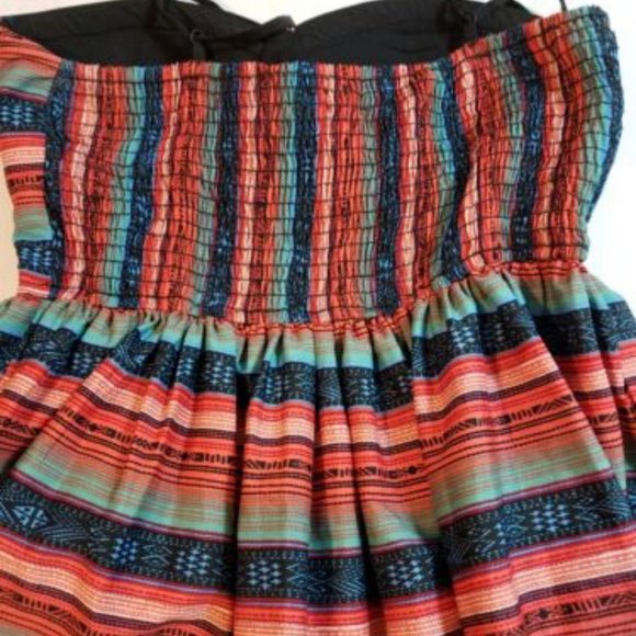 SALE Band Of Gypsies Floral Padded Bra Top Mini Dress Size  M - Picture 4 of 5